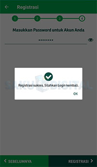 registrasi Pegadaian Digital berhasil