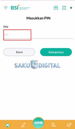 6 Masukan PIN Cara Top Up E-Money Lewat BSI Mobile