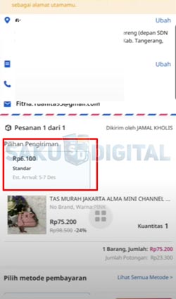 6 Pilih Kurir Pengiriman