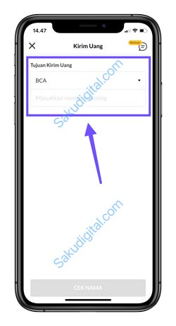 3 Pilih Tujuan Kirim Uang