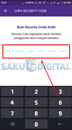 5 Buat Security Code OVO