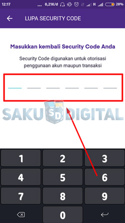 6 Konfirmasi Security Code OVO Baru