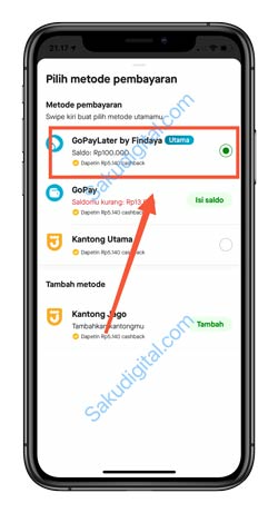 6 Pilih Metode Pembayaran