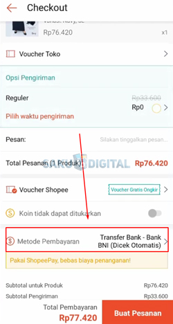 4 Pilih Metode Pembayaran 1