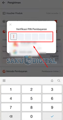 6 Masukkan PIN Pembayaran